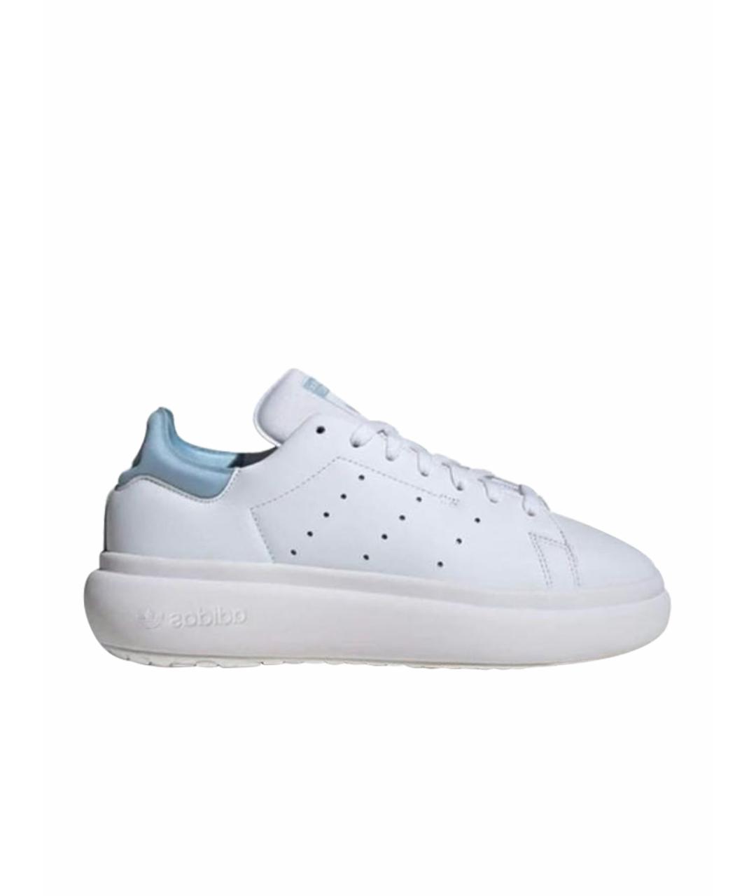 ADIDAS Белые кожаные низкие кроссовки / кеды, фото 1