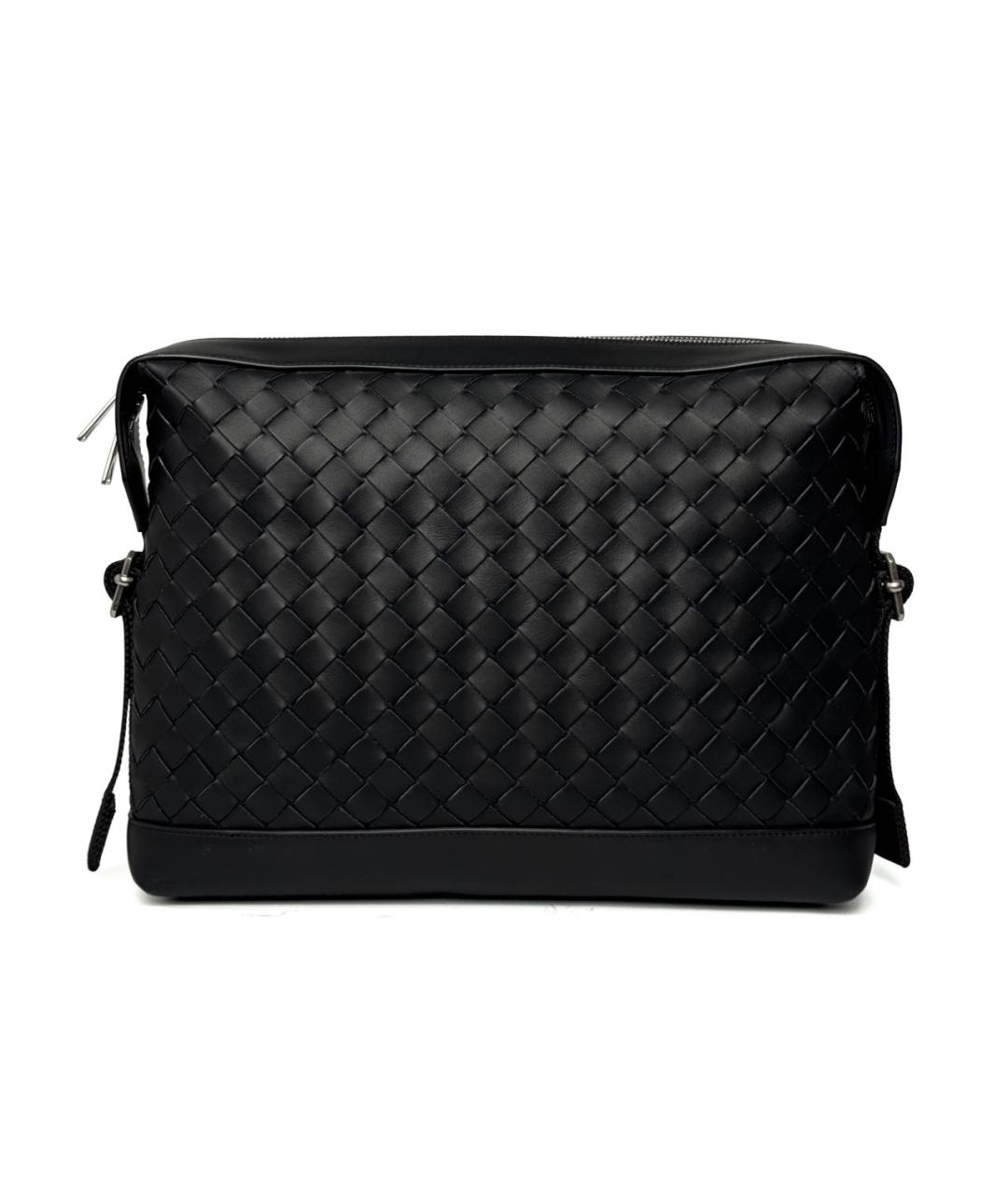 BOTTEGA VENETA Черная кожаная барсетка, фото 2
