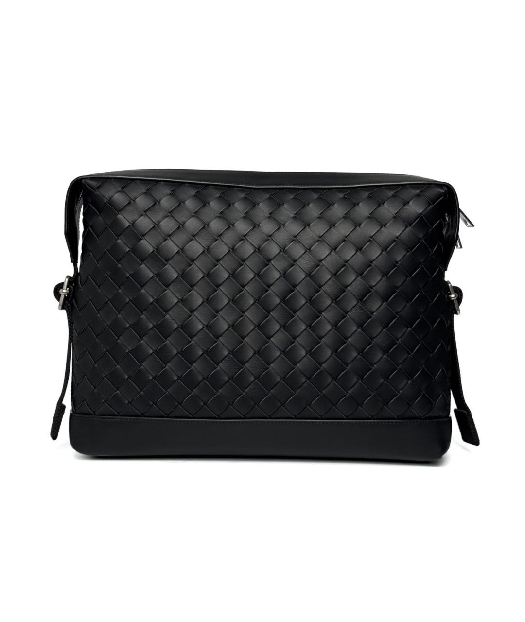 BOTTEGA VENETA Черная кожаная барсетка, фото 8