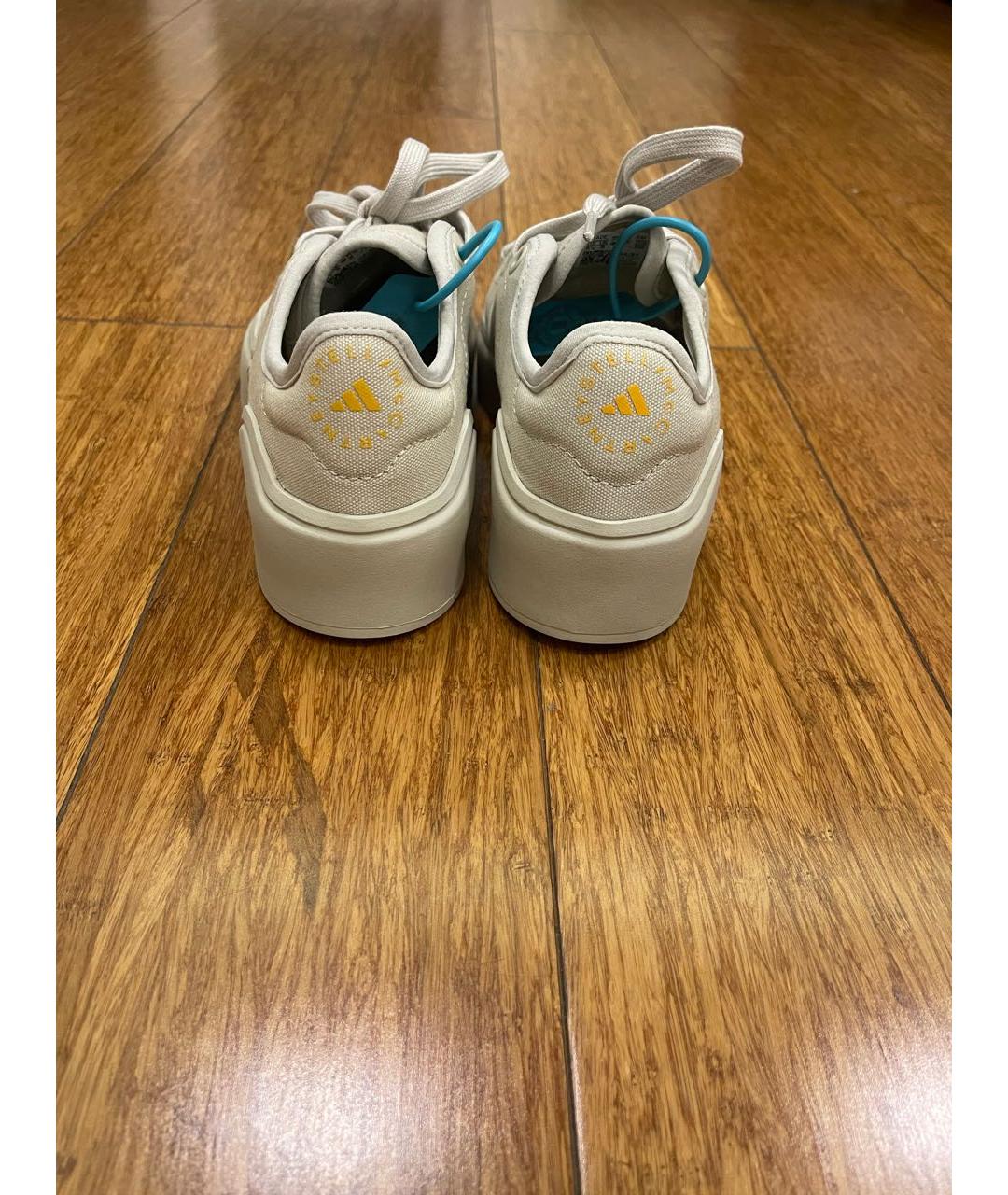 ADIDAS BY STELLA MCCARTNEY Бежевые текстильные кеды, фото 4