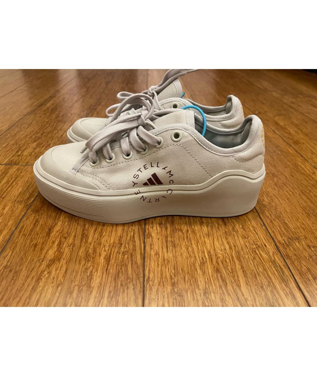 ADIDAS BY STELLA MCCARTNEY Бежевые текстильные кеды, фото 9