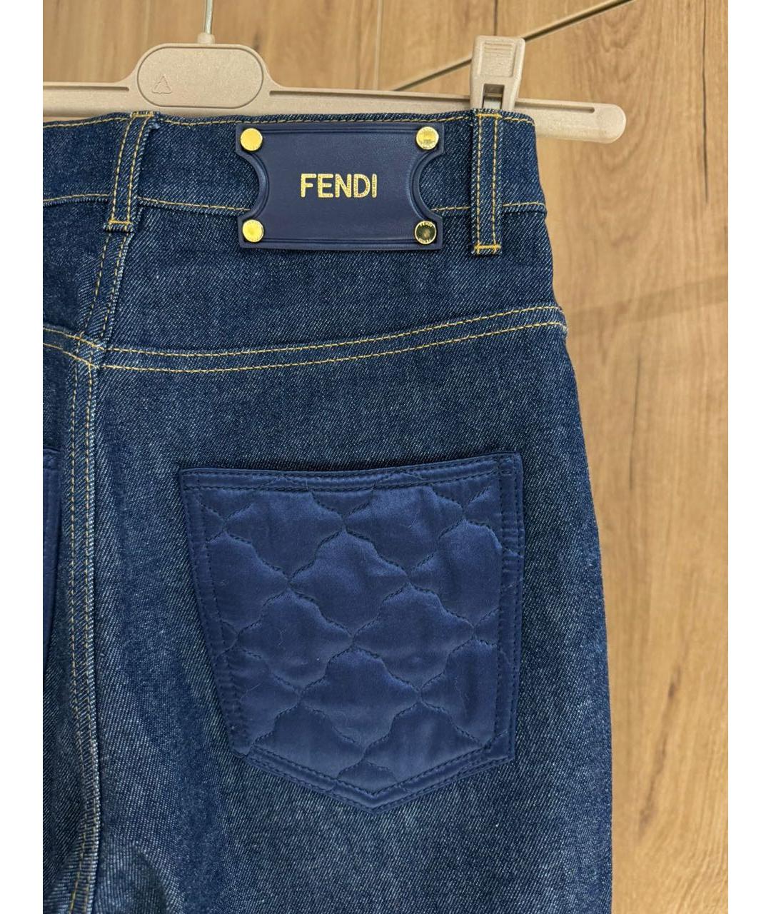 FENDI Темно-синие джинсы слим, фото 2