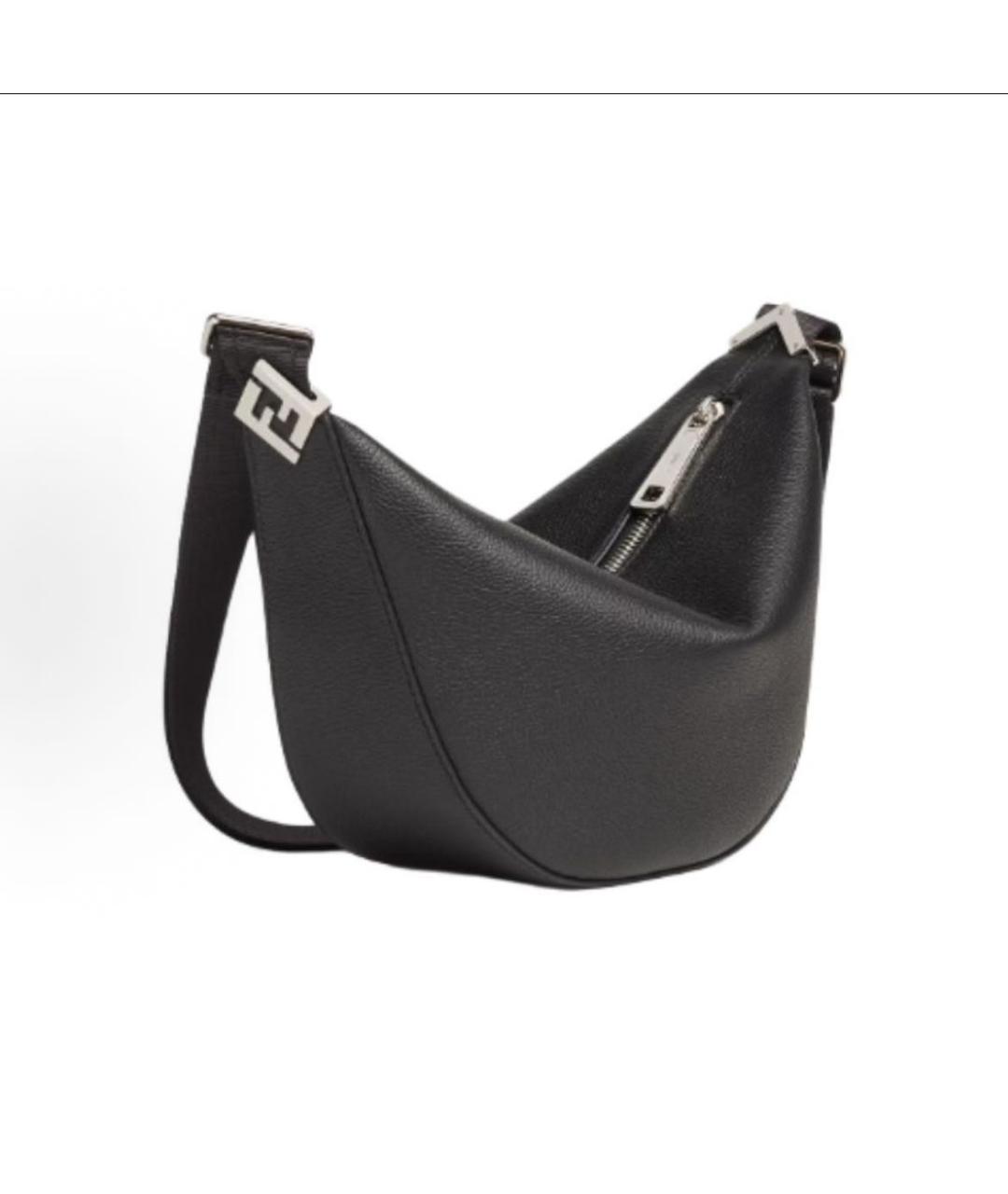 FENDI Черная кожаная сумка тоут, фото 2
