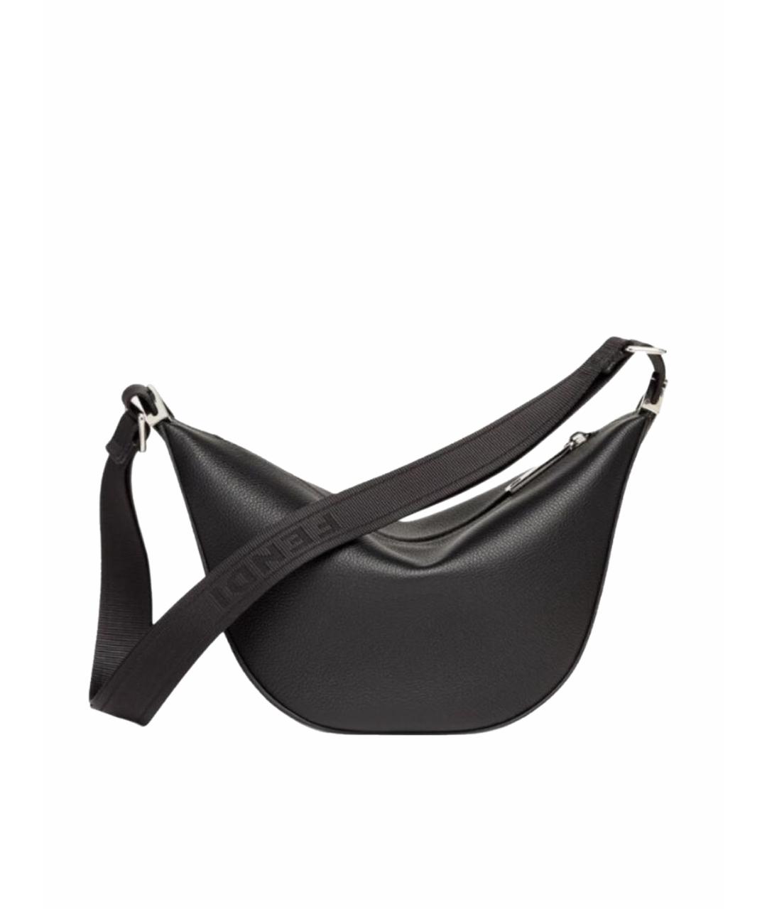 FENDI Черная кожаная сумка тоут, фото 1