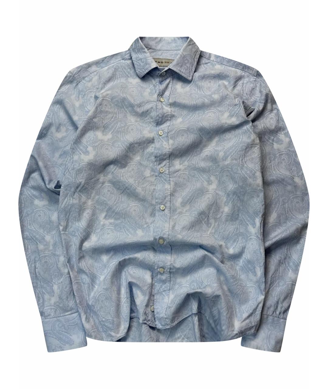 ETRO Голубая хлопковая классическая рубашка, фото 1