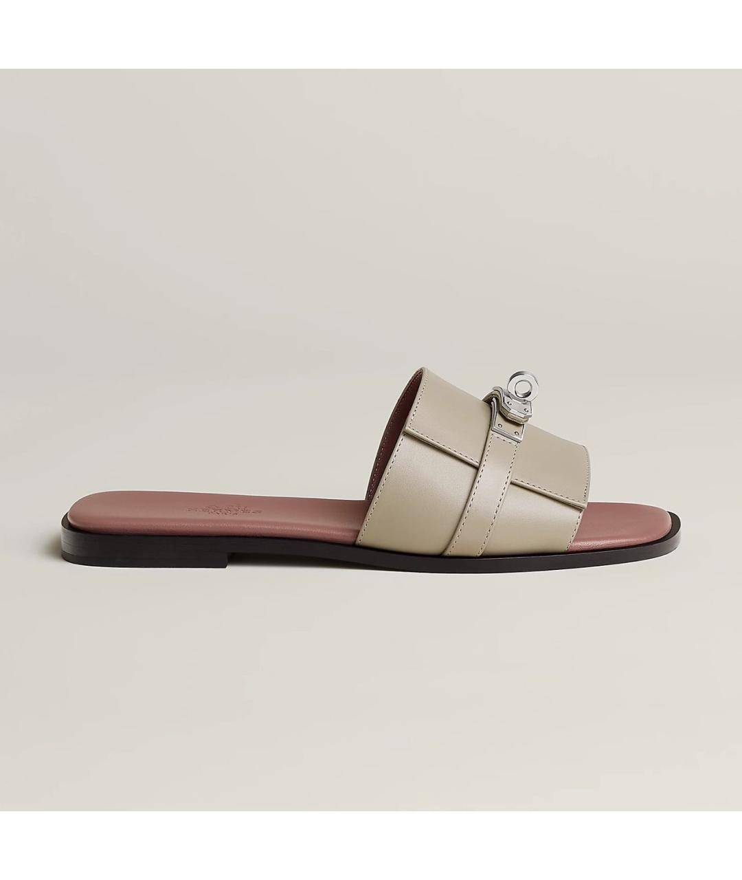 HERMES Кожаные шлепанцы, фото 6