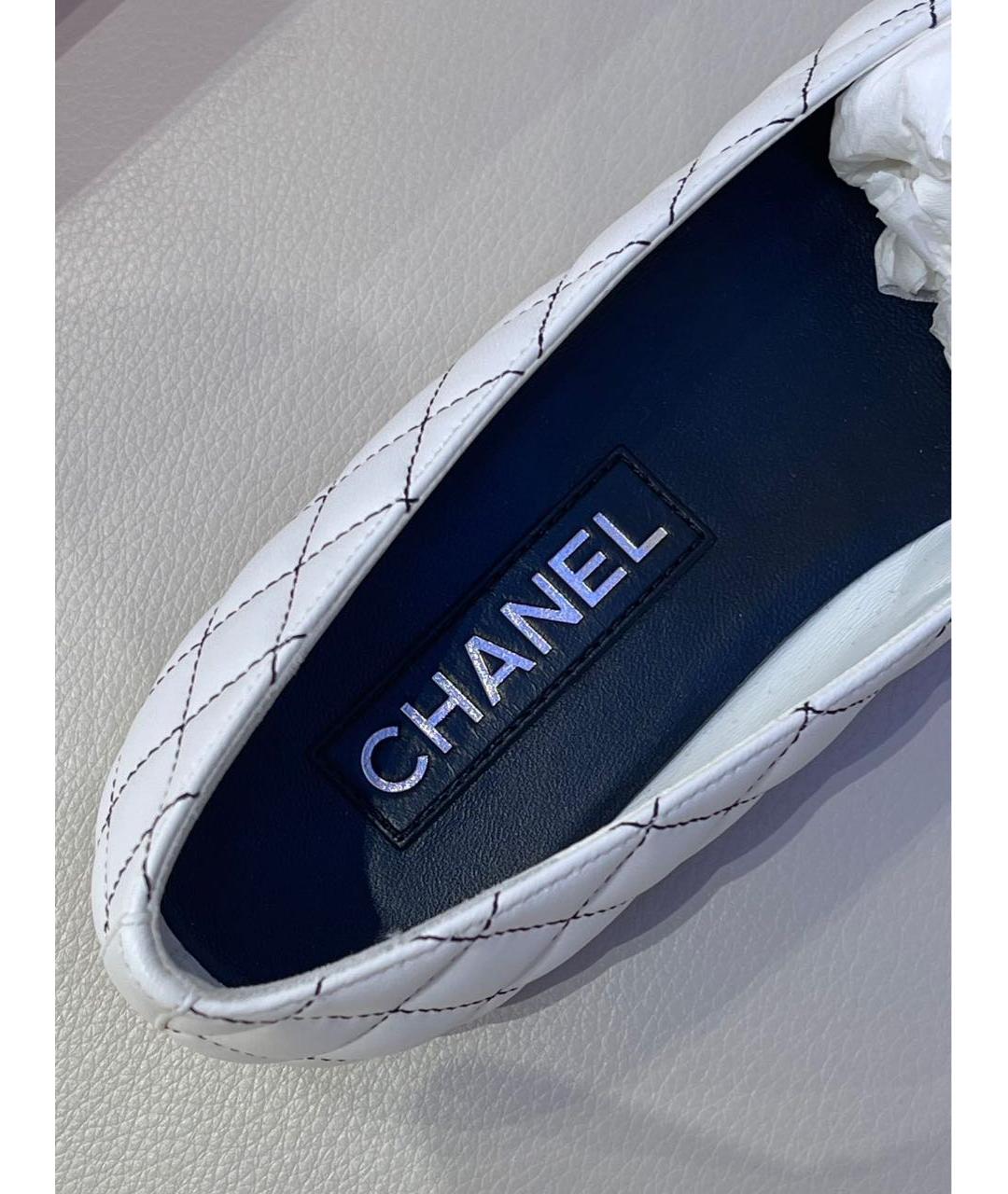 CHANEL Белые балетки, фото 4