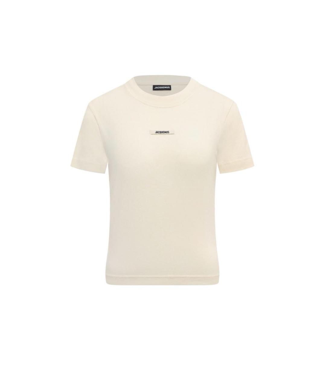 JACQUEMUS Бежевая футболка, фото 3