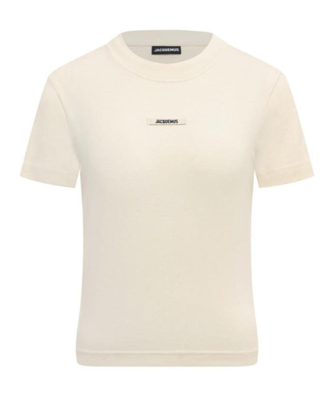 JACQUEMUS Бежевая футболка, фото 1