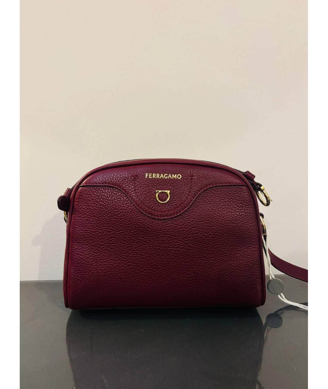 FERRAGAMO Красная кожаная сумка через плечо, фото 4