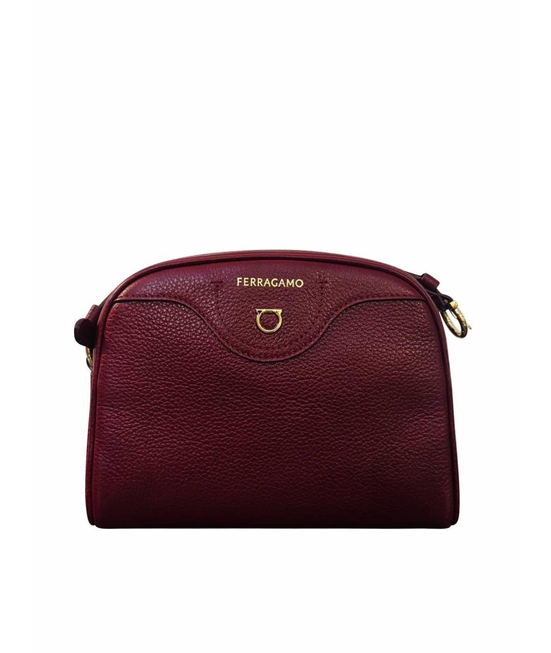 FERRAGAMO Красная кожаная сумка через плечо, фото 1