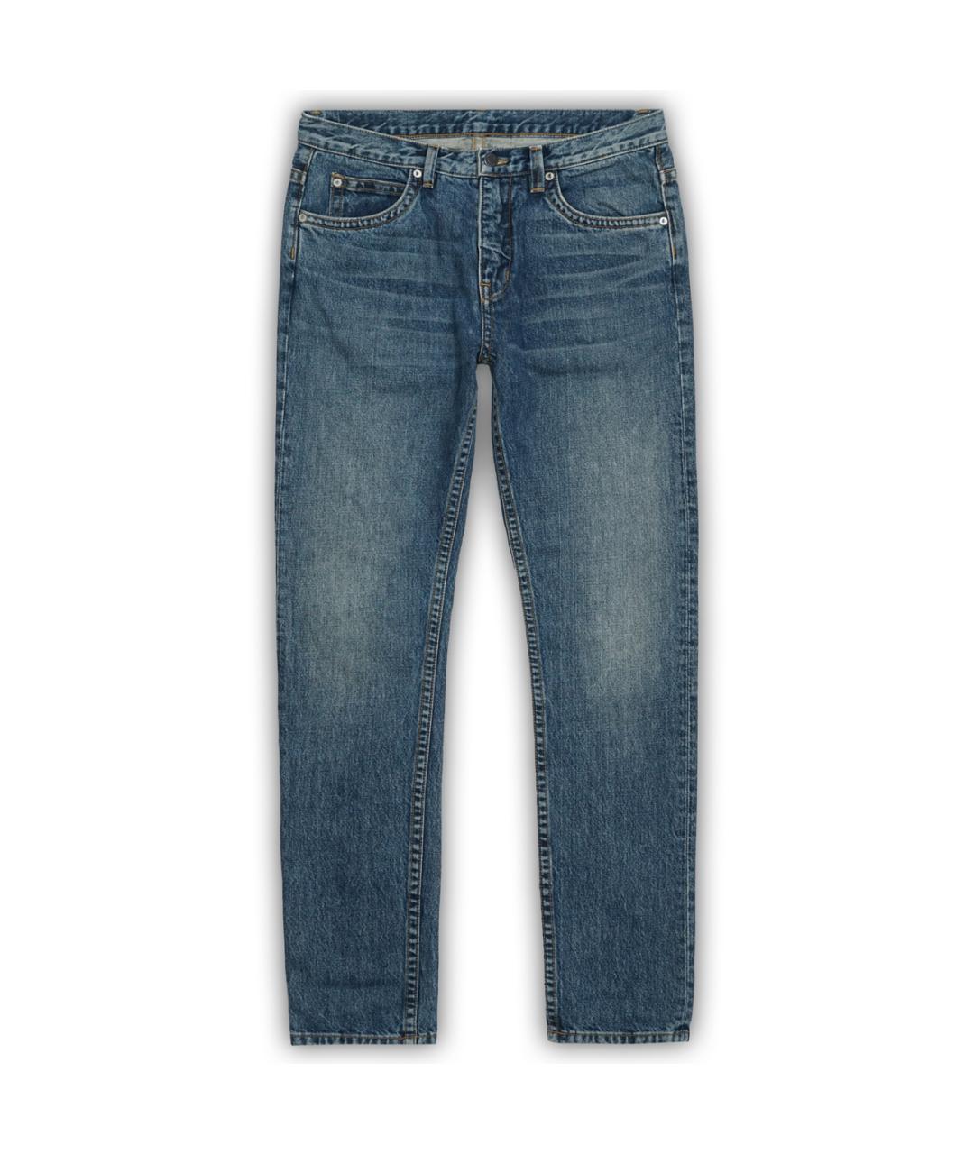 HELMUT LANG Синие хлопковые джинсы скинни, фото 1
