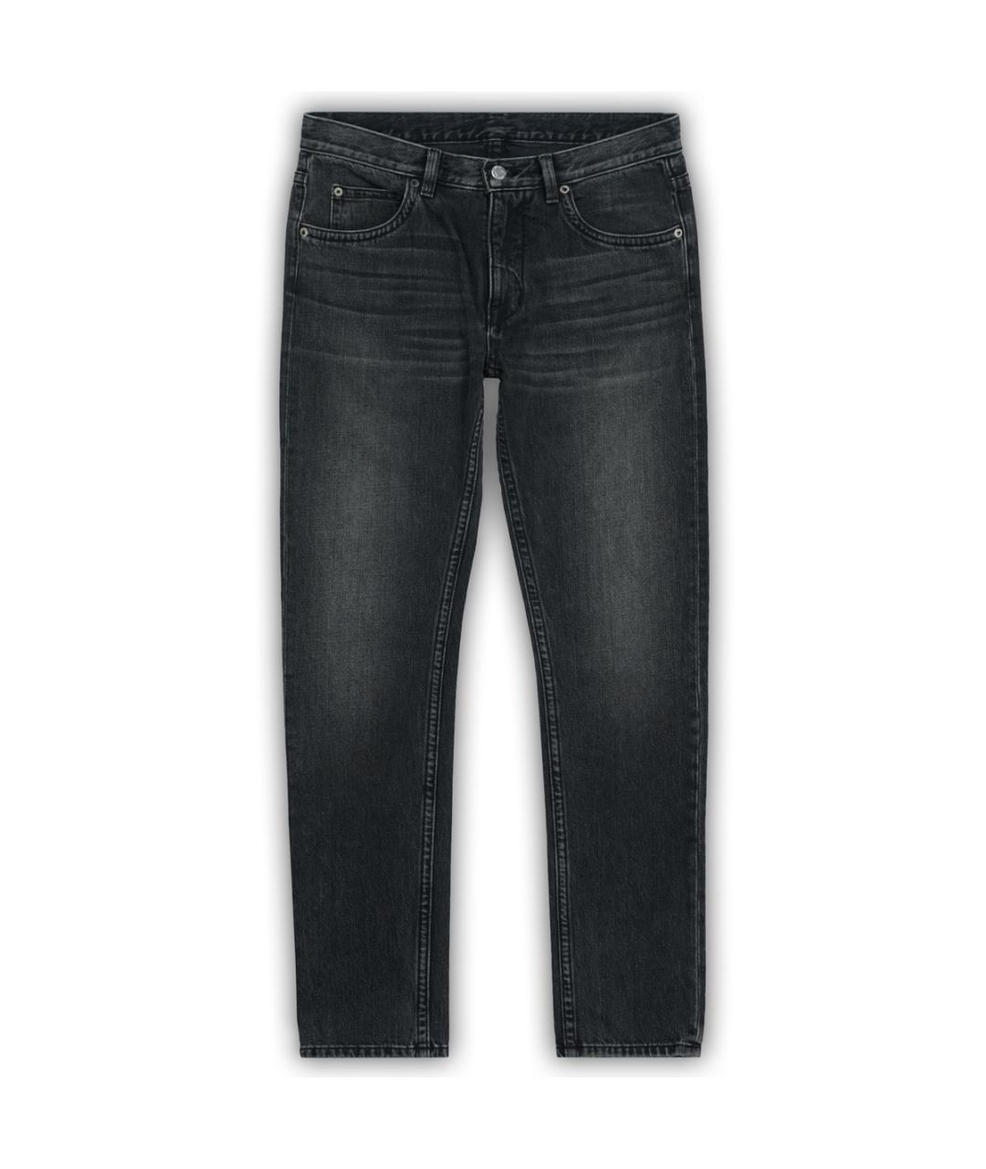 HELMUT LANG Серые хлопковые джинсы скинни, фото 1