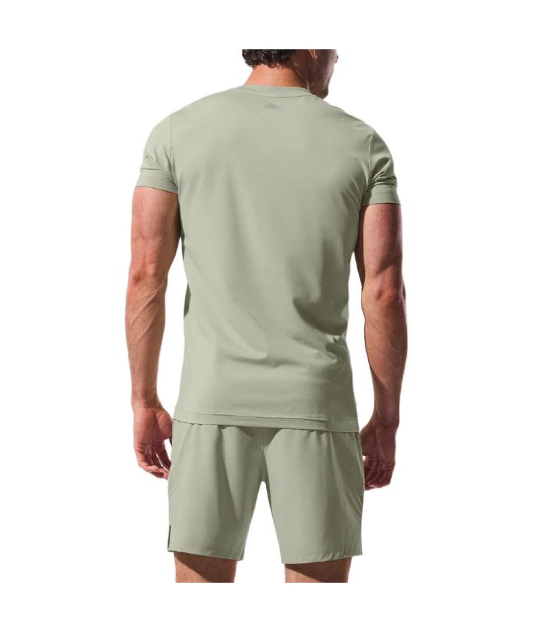 ALO YOGA Зеленая футболка, фото 4