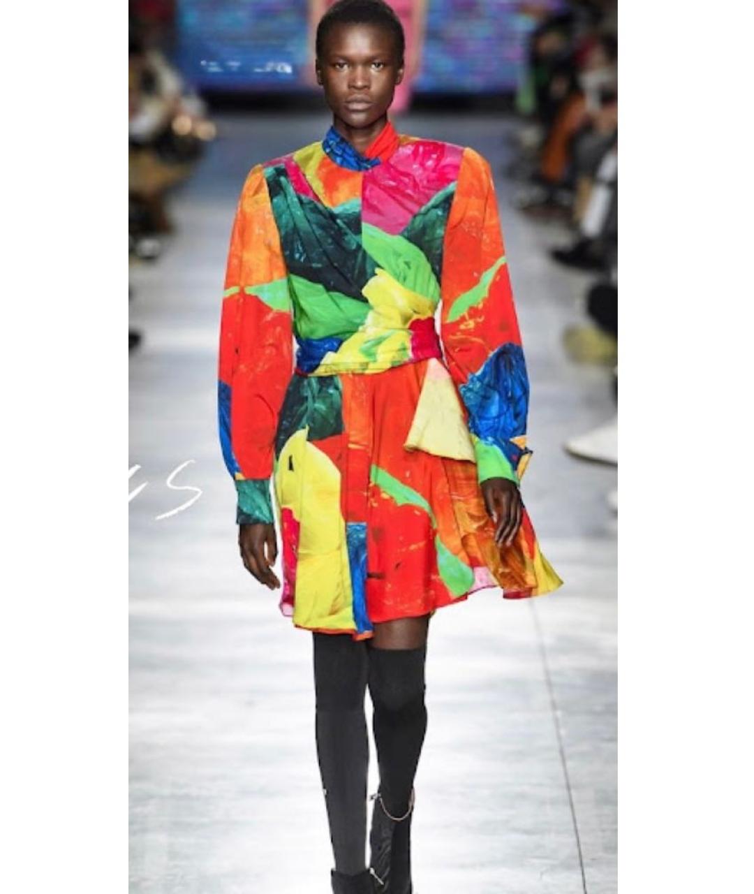MSGM Мульти полиэстеровое повседневное платье, фото 6