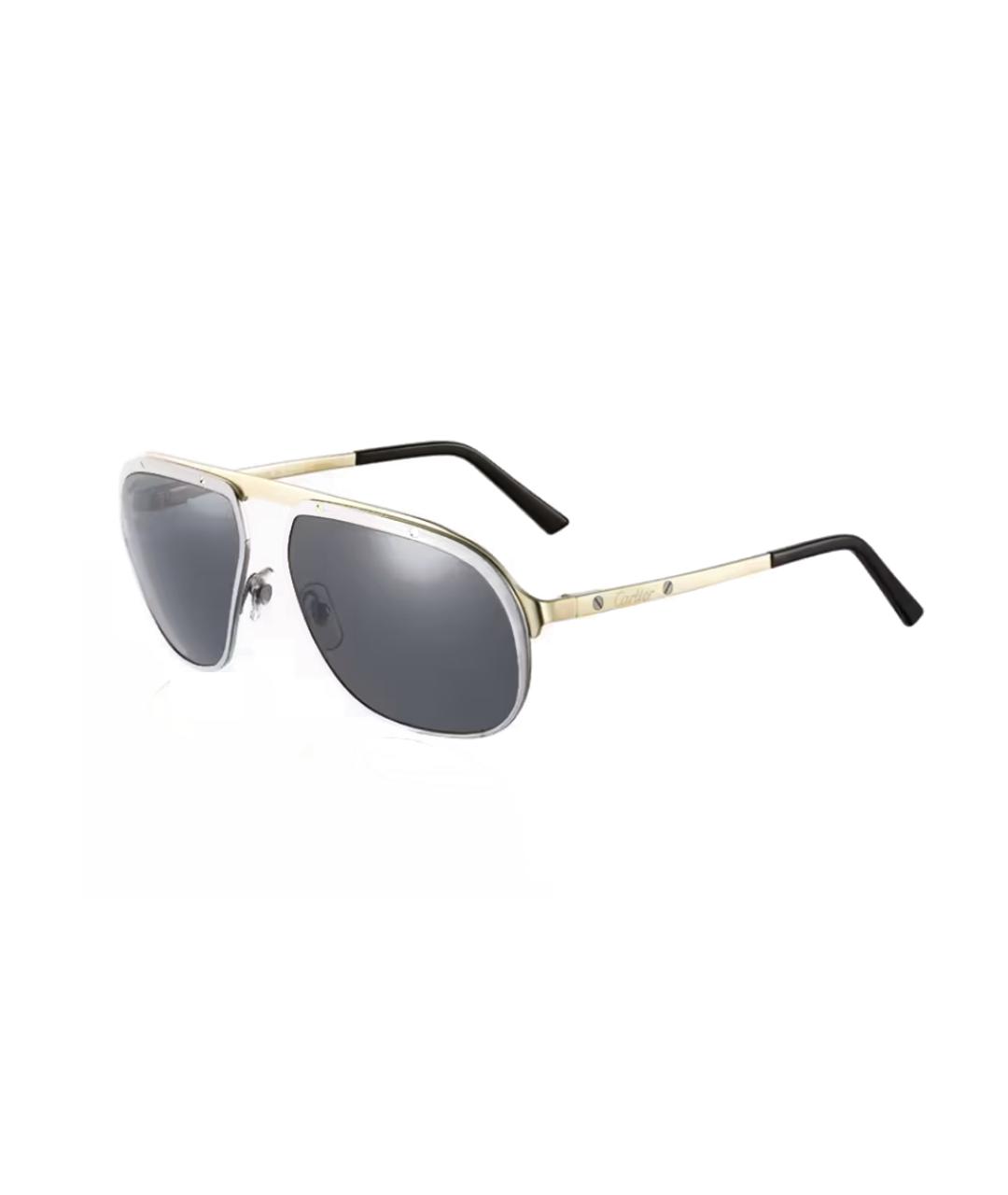 CARTIER Золотые металлические солнцезащитные очки, фото 1
