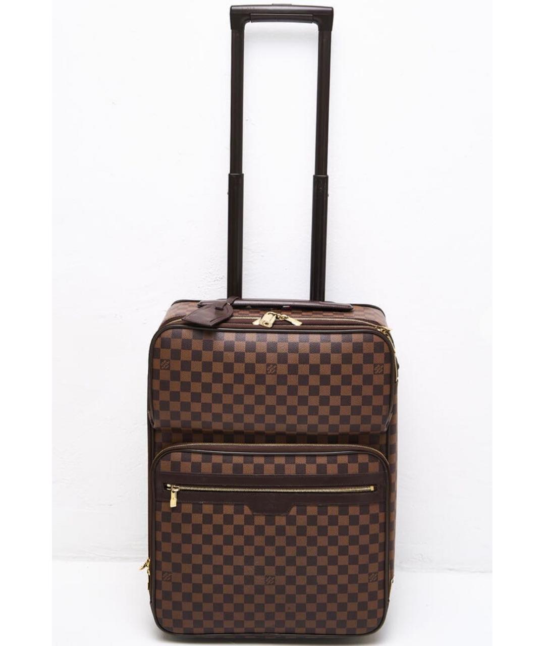 LOUIS VUITTON Коричневый чемодан, фото 9