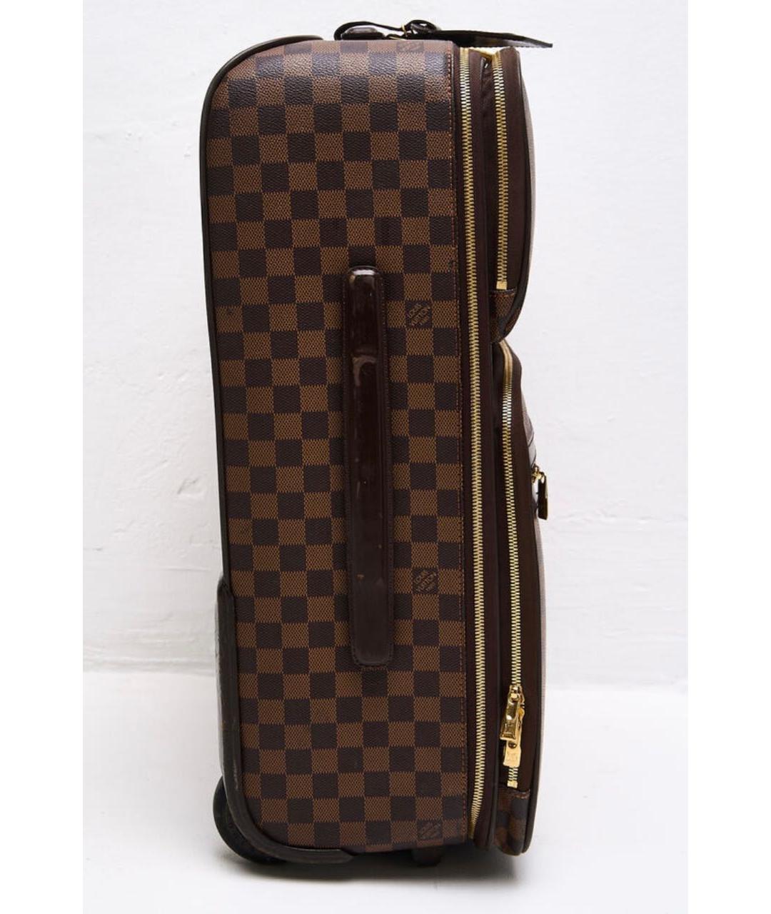 LOUIS VUITTON Коричневый чемодан, фото 4