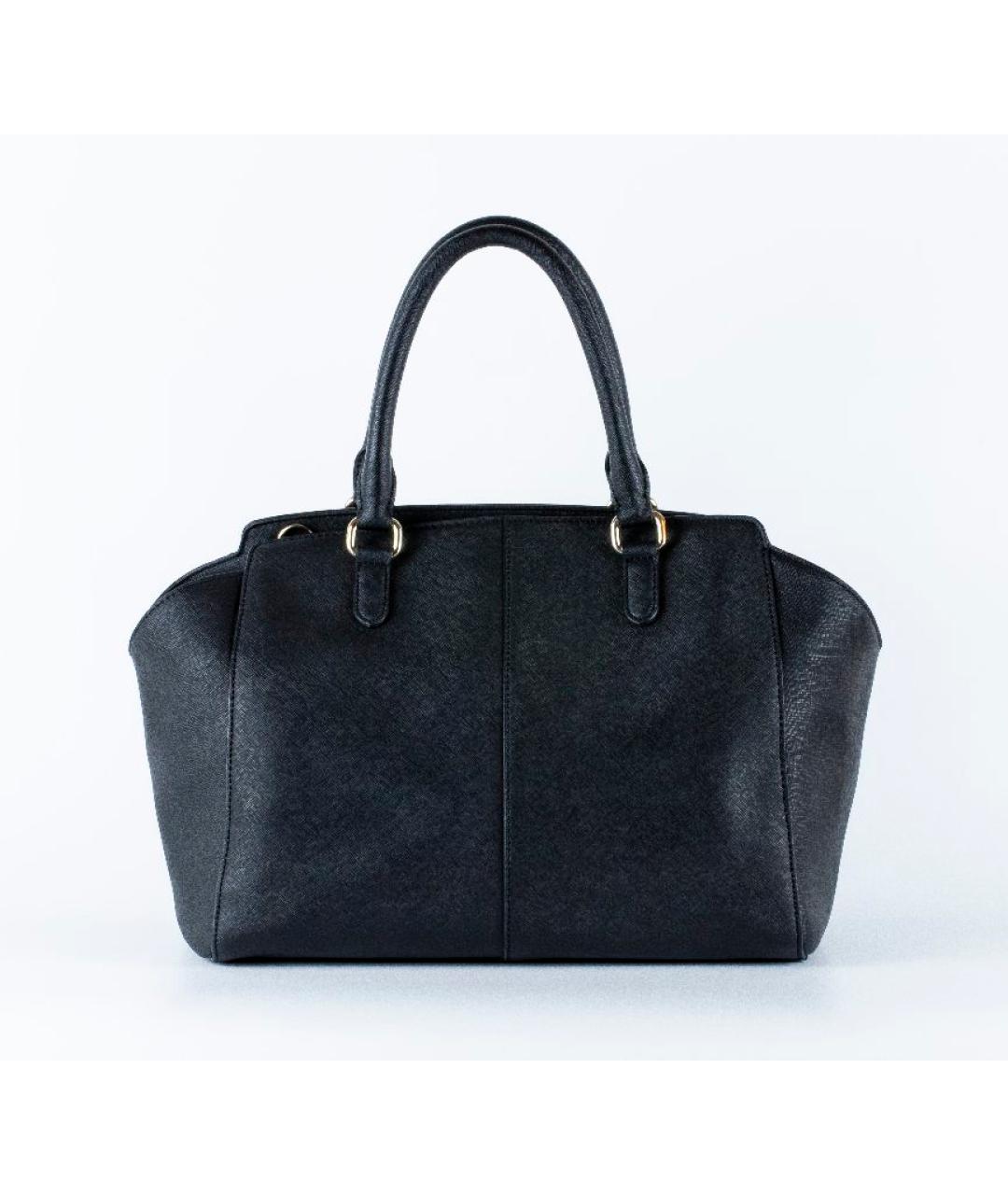 DKNY Черная кожаная сумка тоут, фото 3