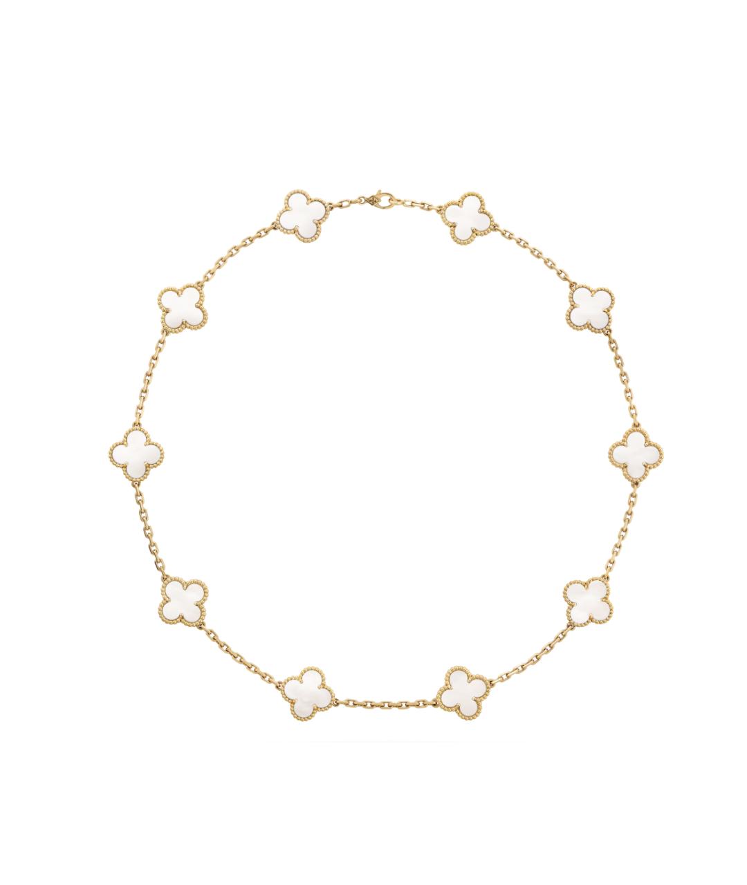 VAN CLEEF & ARPELS Белое колье из желтого золота, фото 1