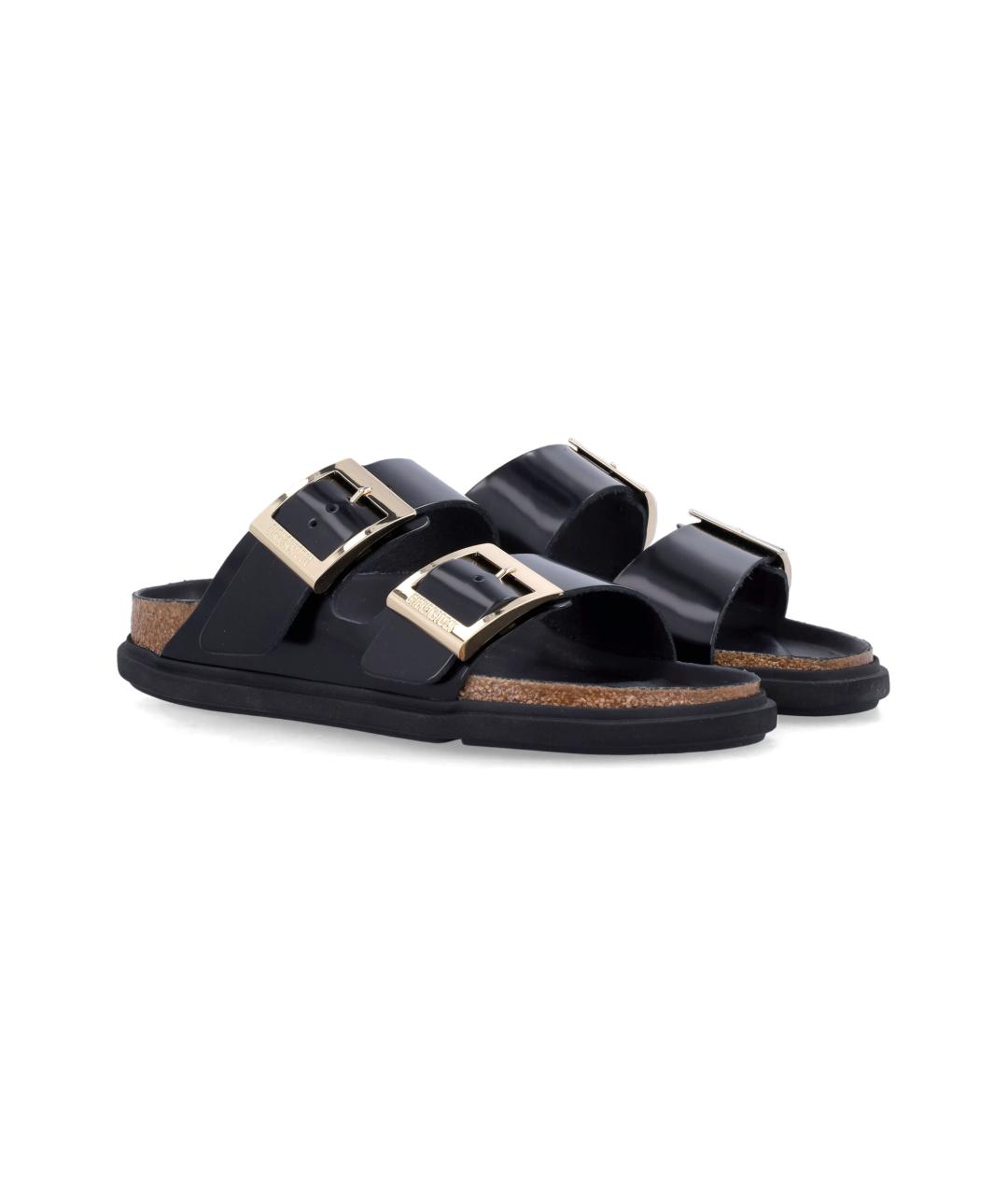 BIRKENSTOCK Черные кожаные сандалии, фото 2