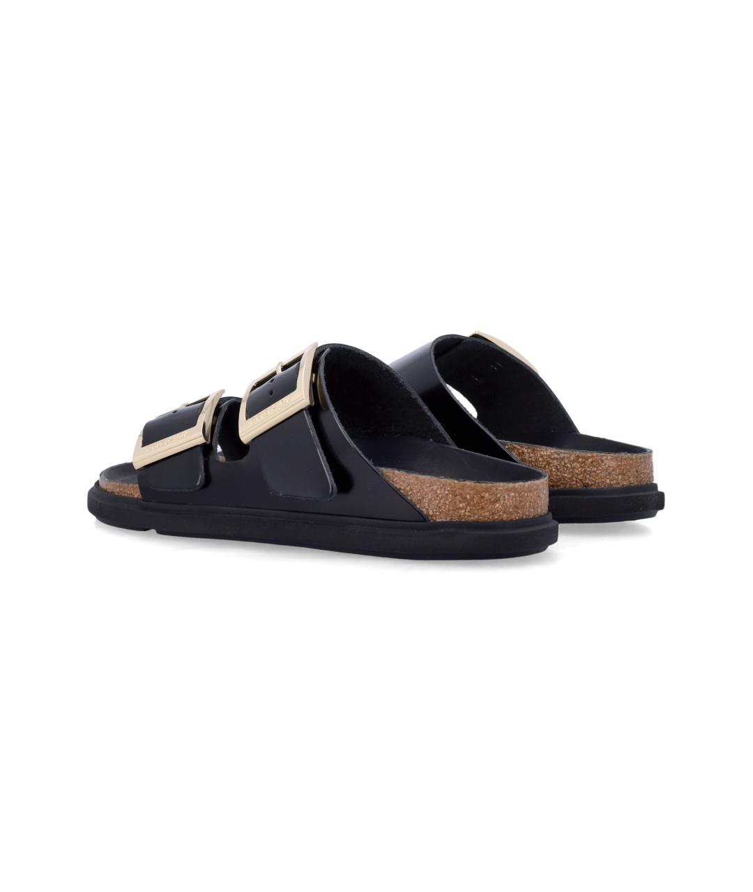 BIRKENSTOCK Черные кожаные сандалии, фото 4