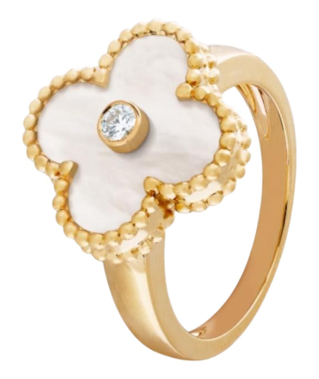 VAN CLEEF & ARPELS Белое кольцо из желтого золота, фото 1