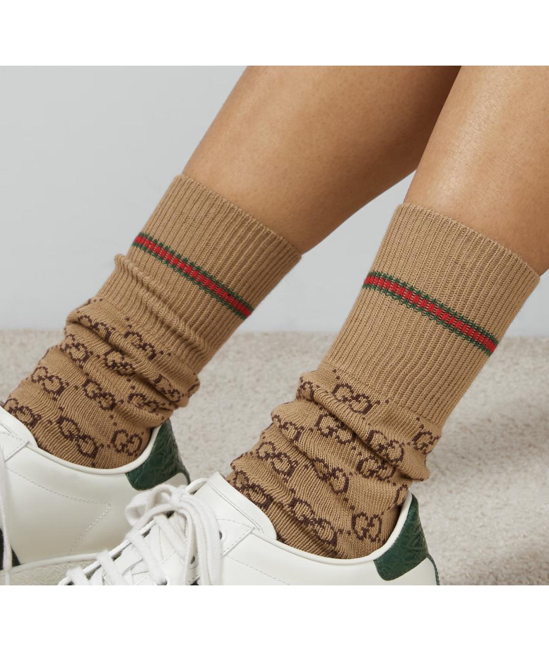 GUCCI Бежевые носки, чулки и колготы, фото 3