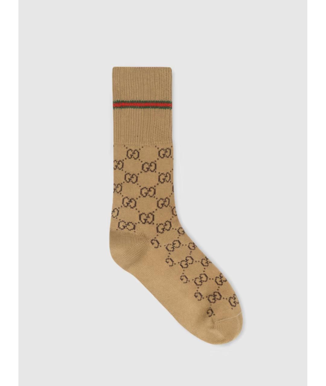 GUCCI Бежевые носки, чулки и колготы, фото 2