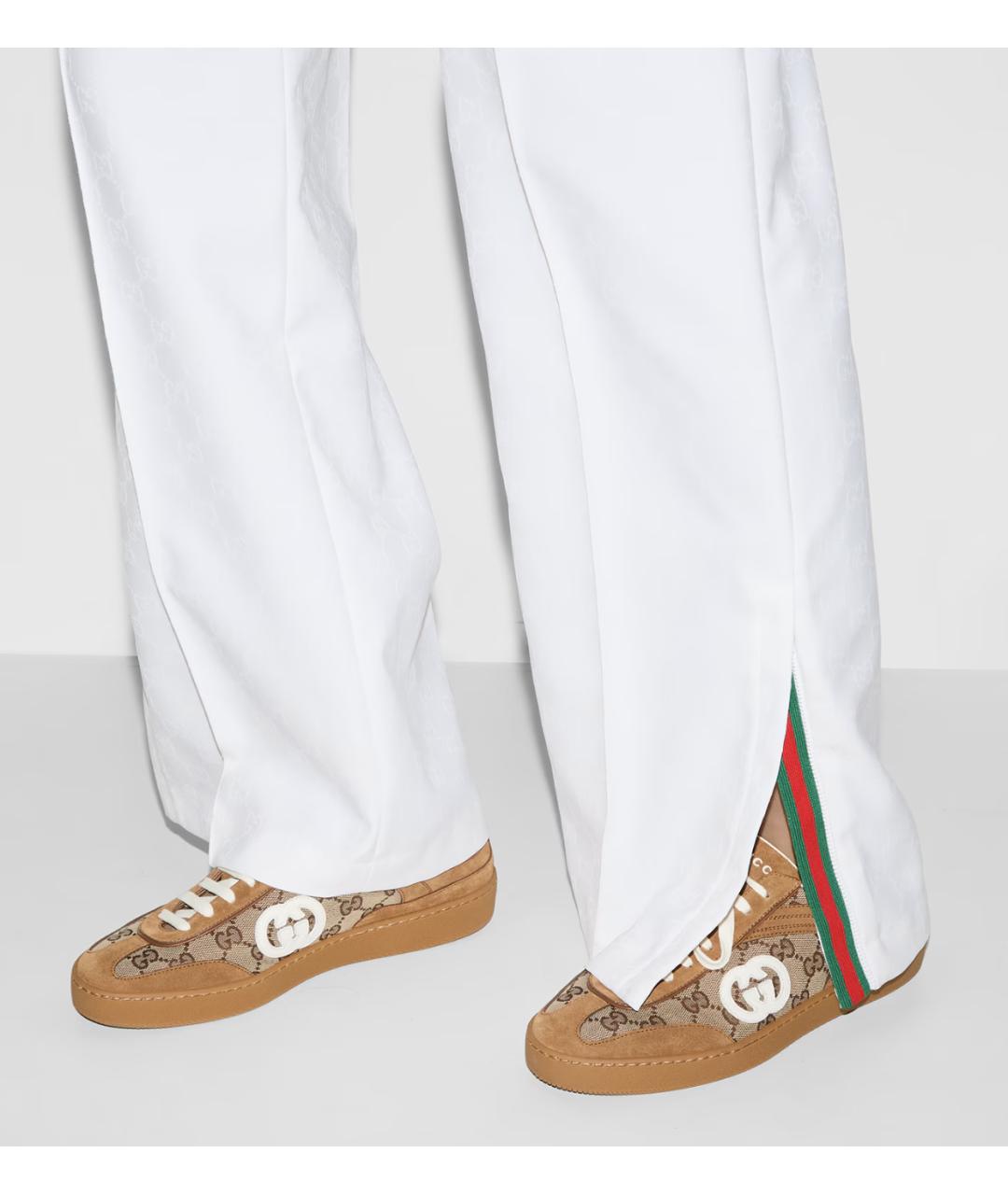 GUCCI Бежевые низкие кроссовки / кеды, фото 4