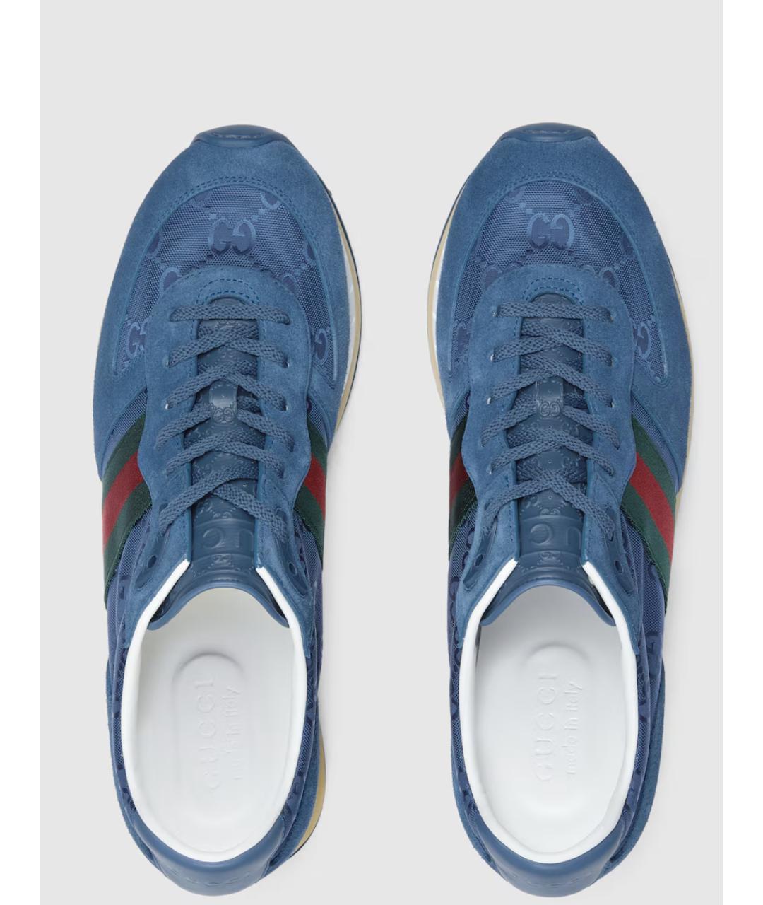 GUCCI Синие низкие кроссовки / кеды, фото 2
