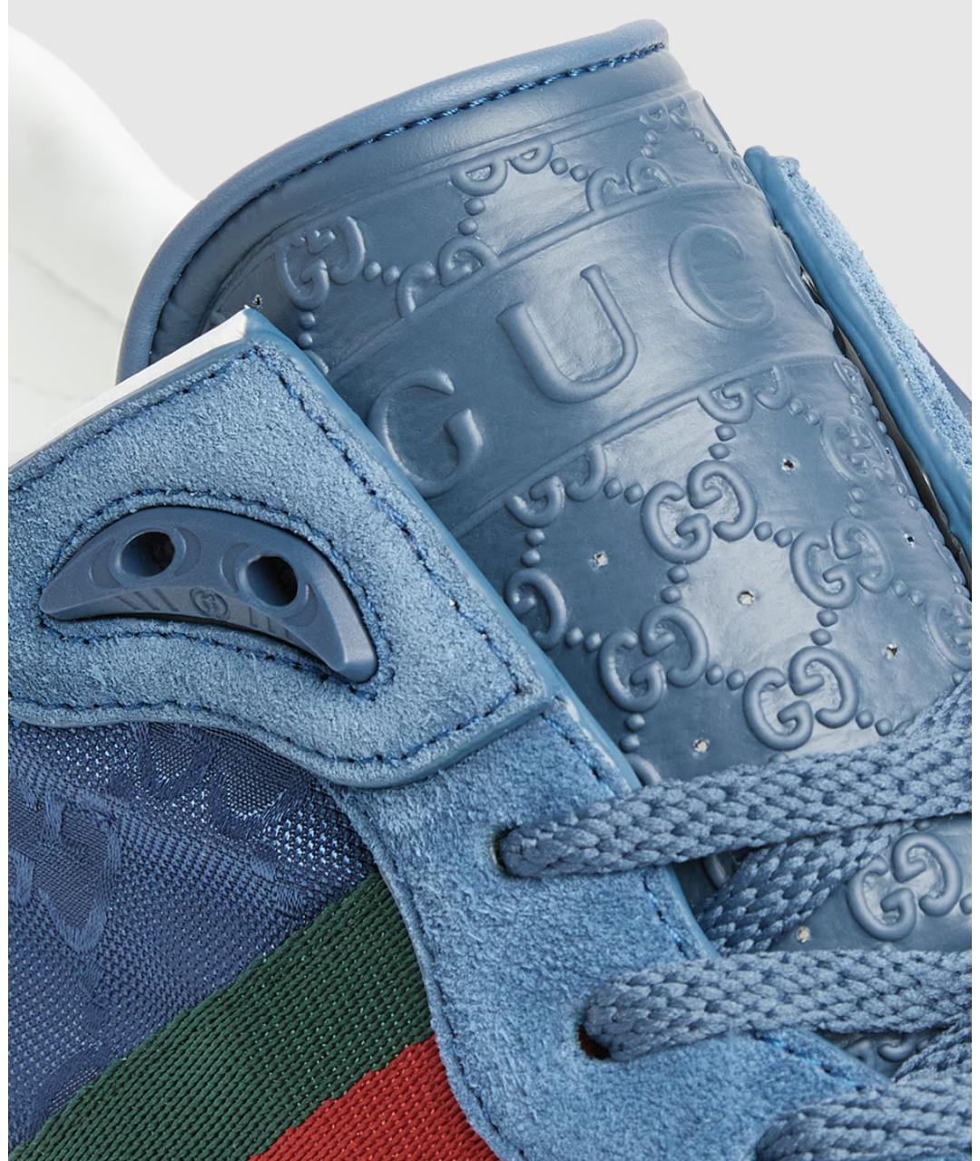 GUCCI Синие низкие кроссовки / кеды, фото 4