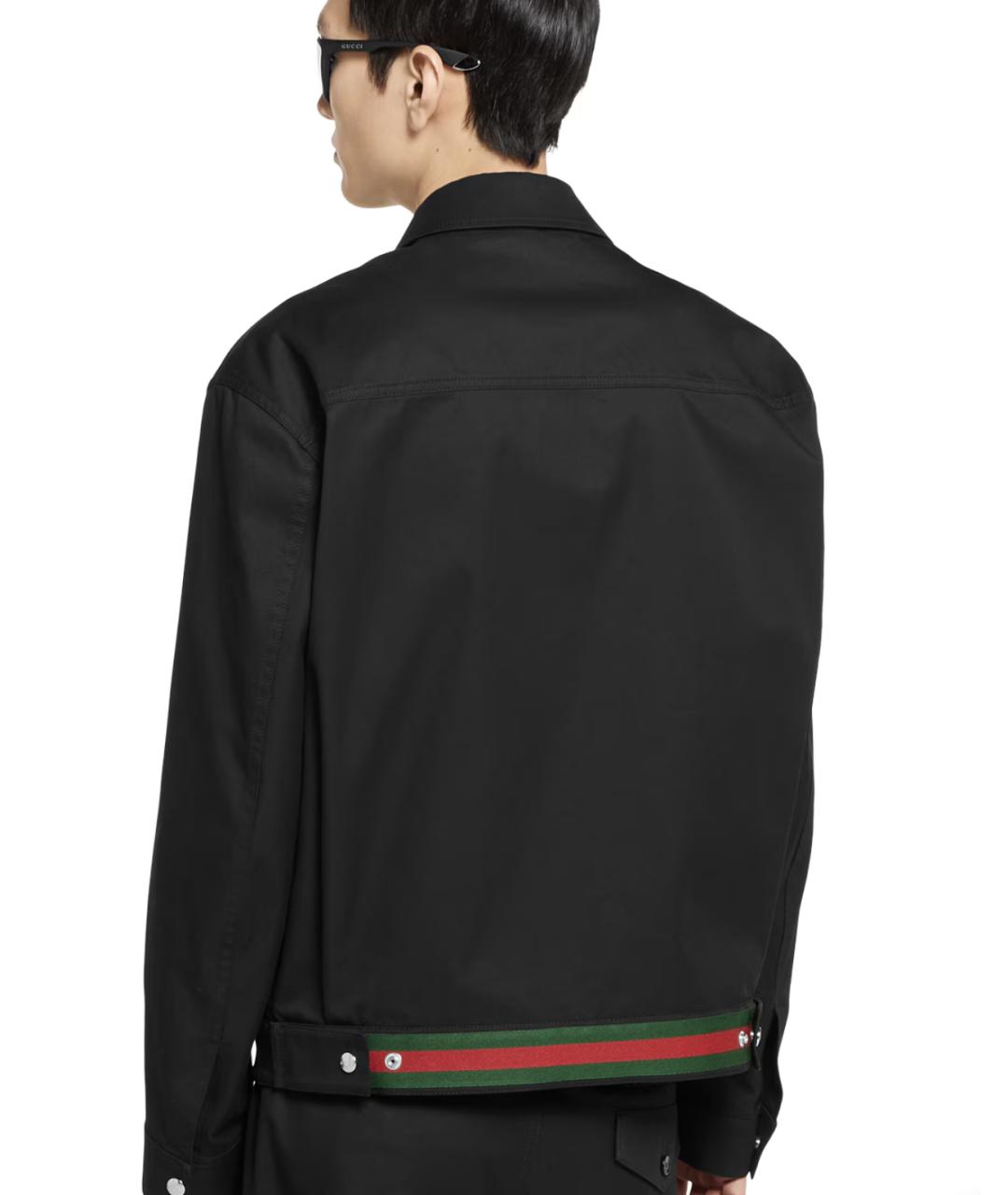 GUCCI Черная хлопковая куртка, фото 3