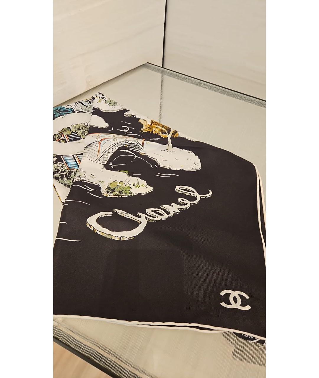 CHANEL Черный платок, фото 3