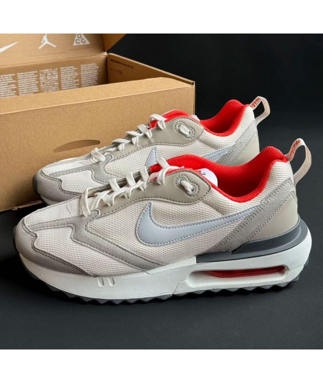 NIKE Бежевые текстильные низкие кроссовки / кеды, фото 5