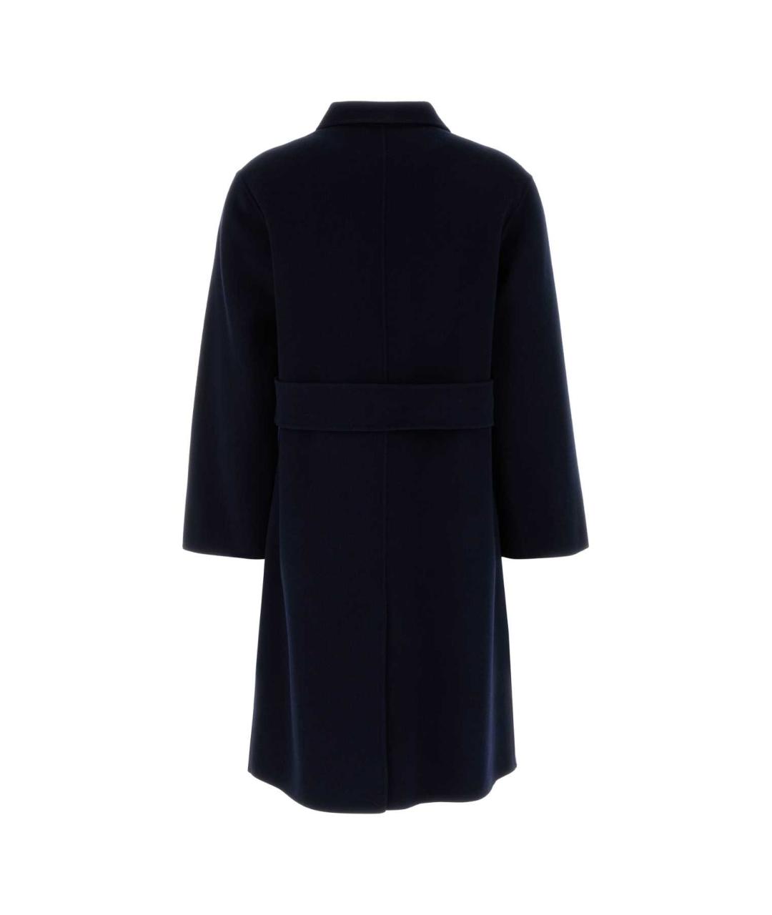 WEEKEND MAX MARA Темно-синее шерстяное пальто, фото 2