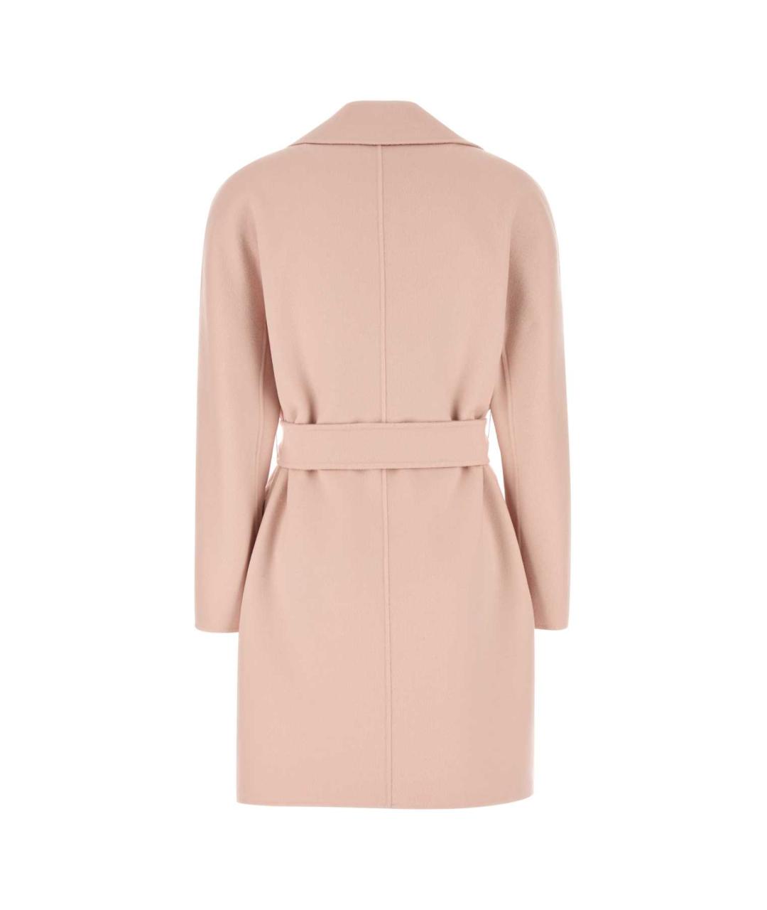 MAX MARA STUDIO Розовое шерстяное пальто, фото 2