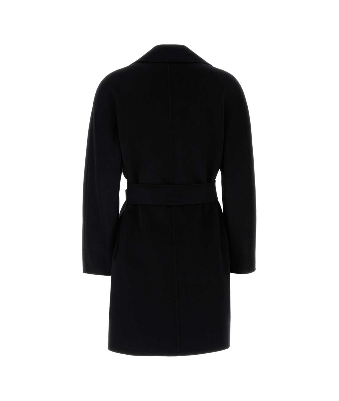 MAX MARA STUDIO Черное шерстяное пальто, фото 2