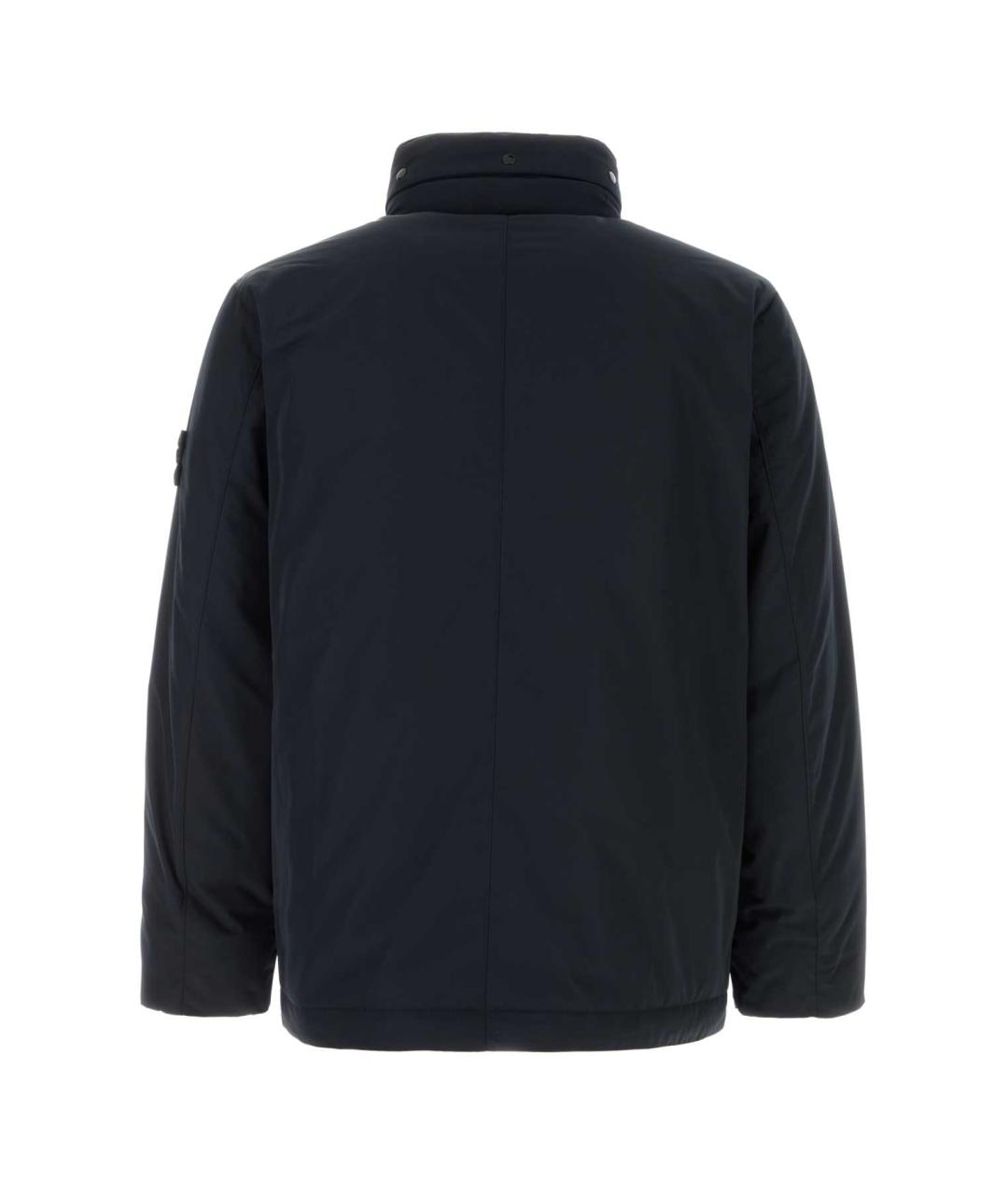 STONE ISLAND Темно-синяя полиэстеровая куртка, фото 2