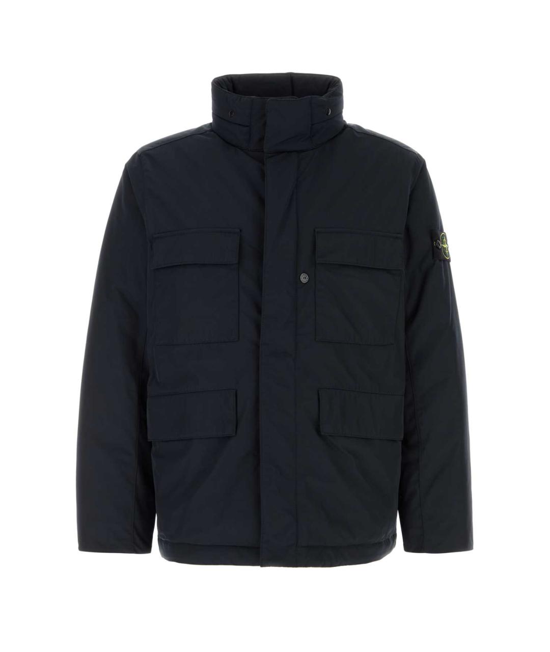 STONE ISLAND Темно-синяя полиэстеровая куртка, фото 1