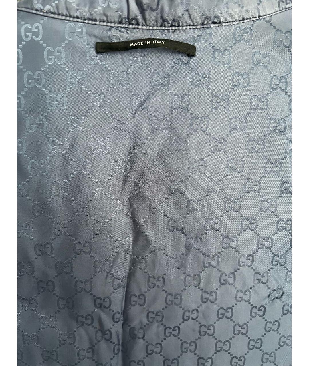 GUCCI Голубая полиамидовая куртка, фото 3
