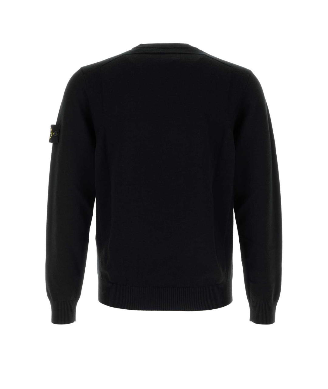 STONE ISLAND Черный полиэстеровый джемпер / свитер, фото 2