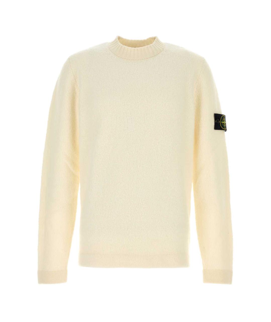 STONE ISLAND Бежевый шерстяной джемпер / свитер, фото 1
