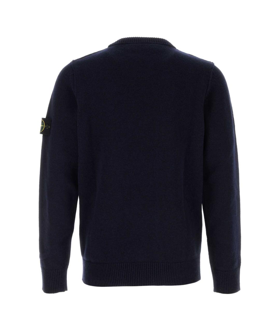 STONE ISLAND Темно-синий полиэстеровый джемпер / свитер, фото 2
