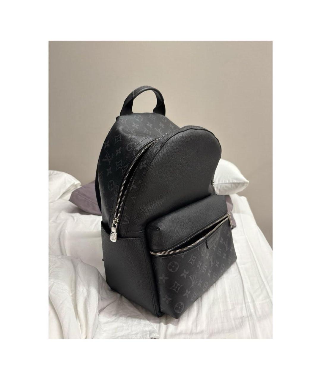 LOUIS VUITTON Черный кожаный рюкзак, фото 3