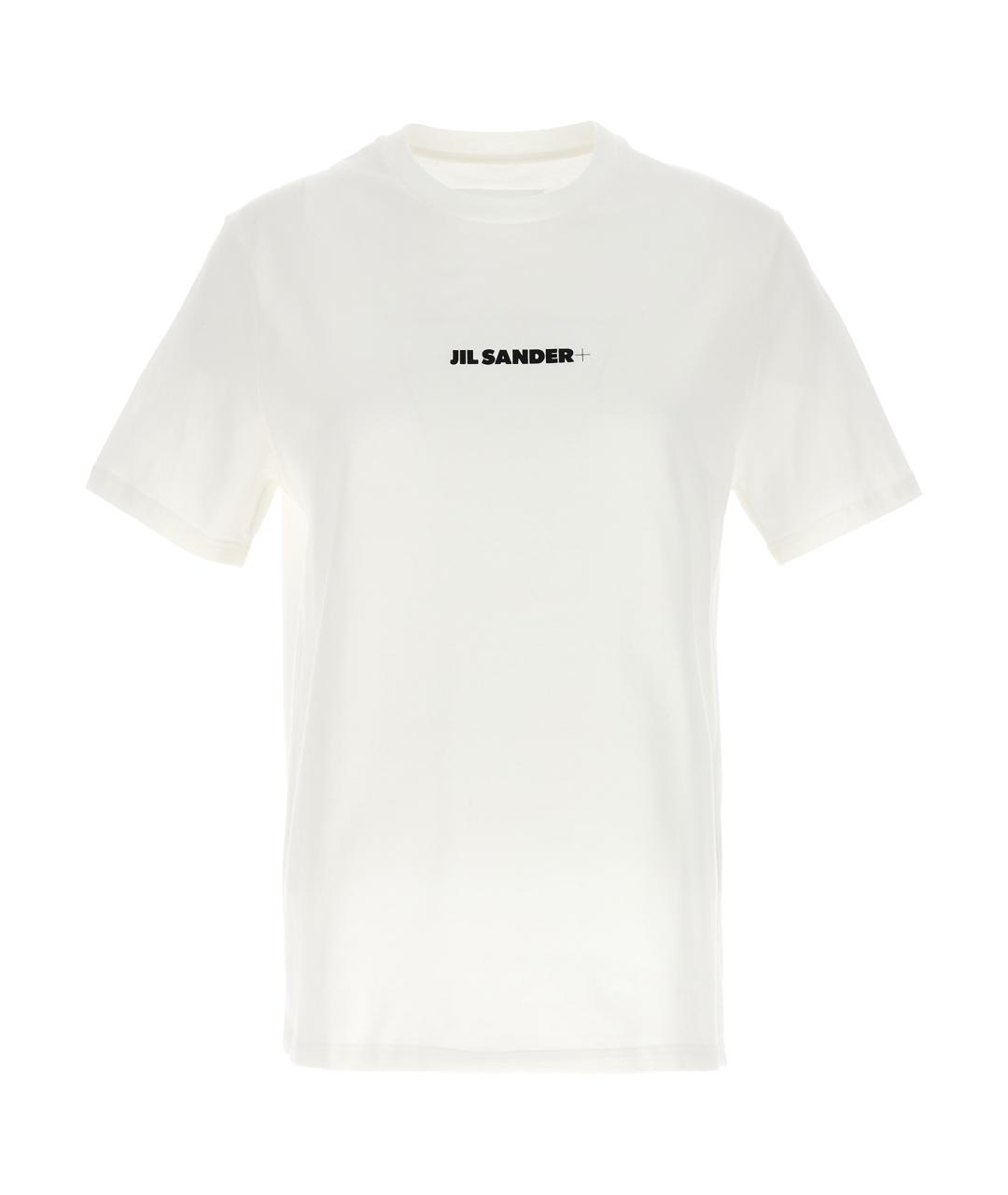 JIL SANDER Белая хлопковая футболка, фото 1