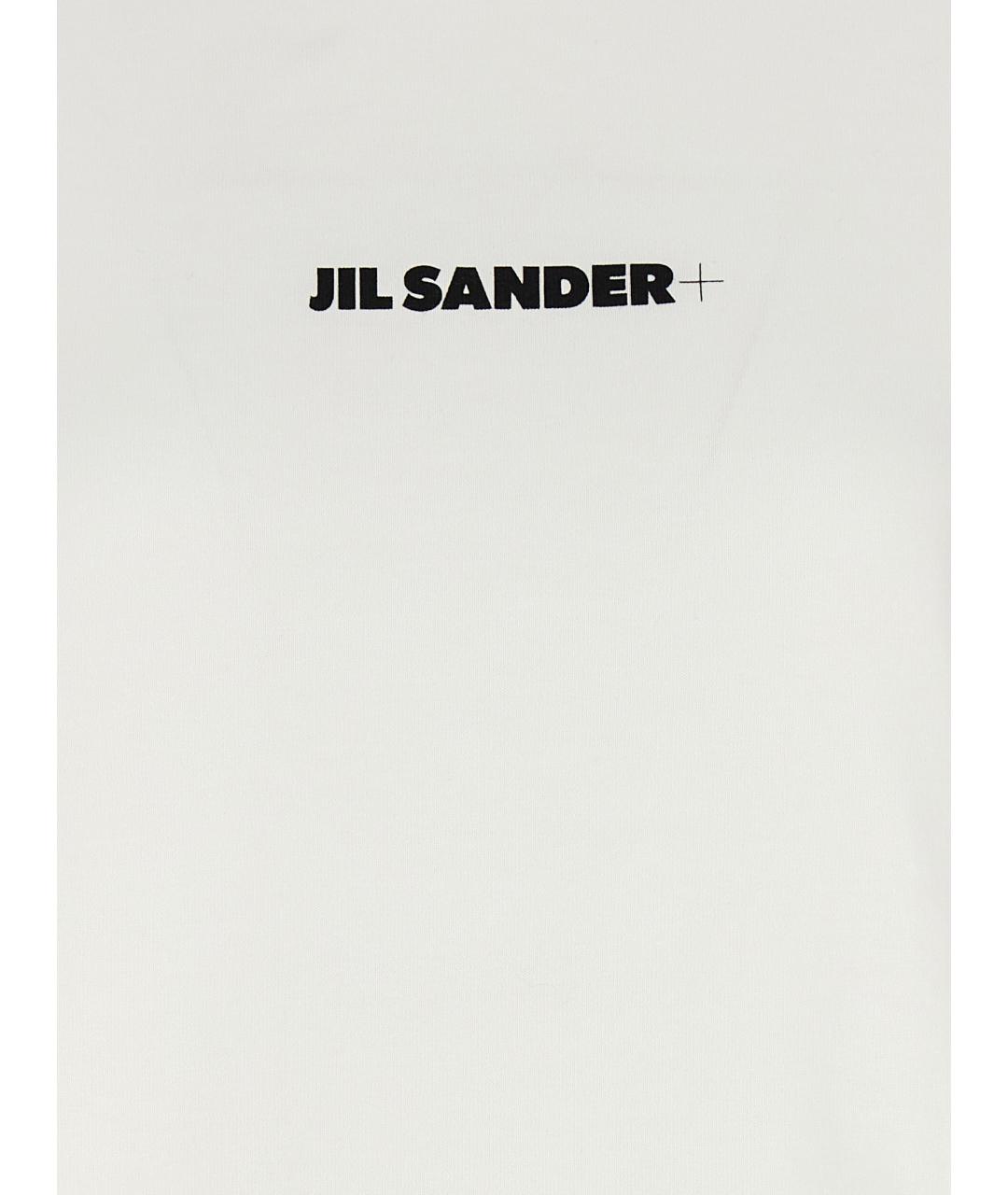 JIL SANDER Белая хлопковая футболка, фото 4