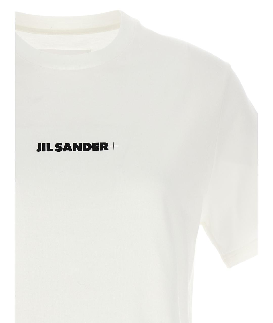 JIL SANDER Белая хлопковая футболка, фото 3