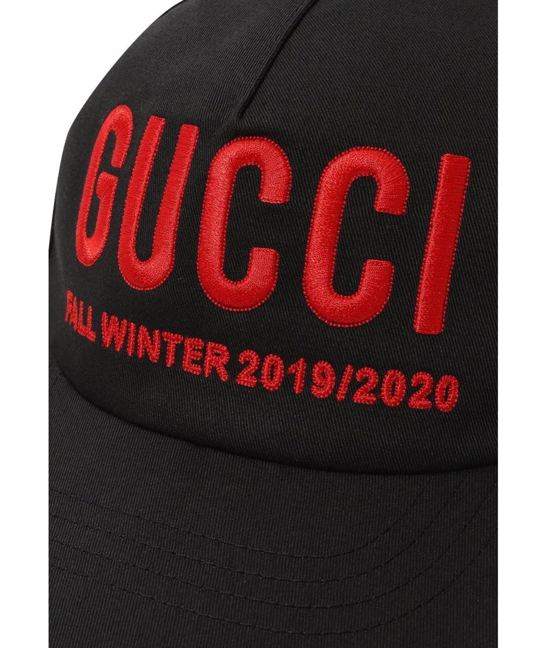 GUCCI Черная хлопковая кепка, фото 4