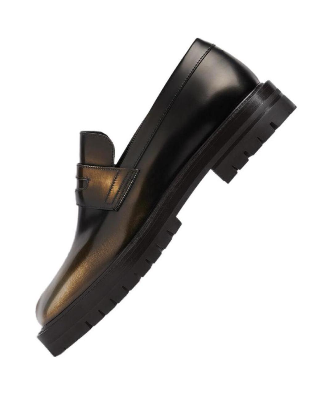 MAISON MARGIELA Черные кожаные лоферы, фото 3